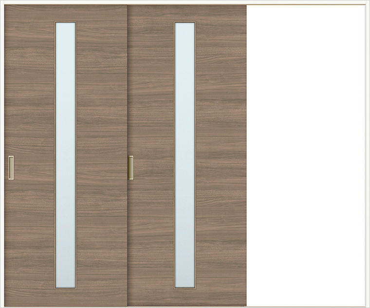 Ｖレール方式片引戸２枚建_LGA