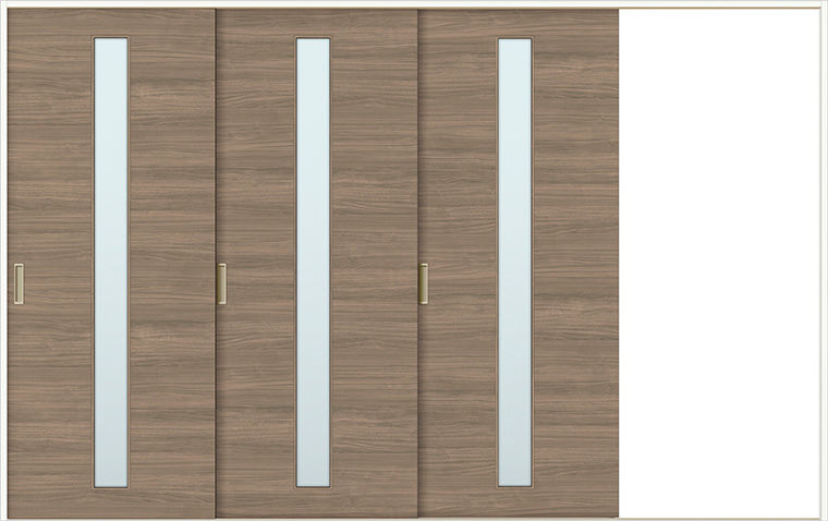 Ｖレール方式片引戸３枚建_LGA