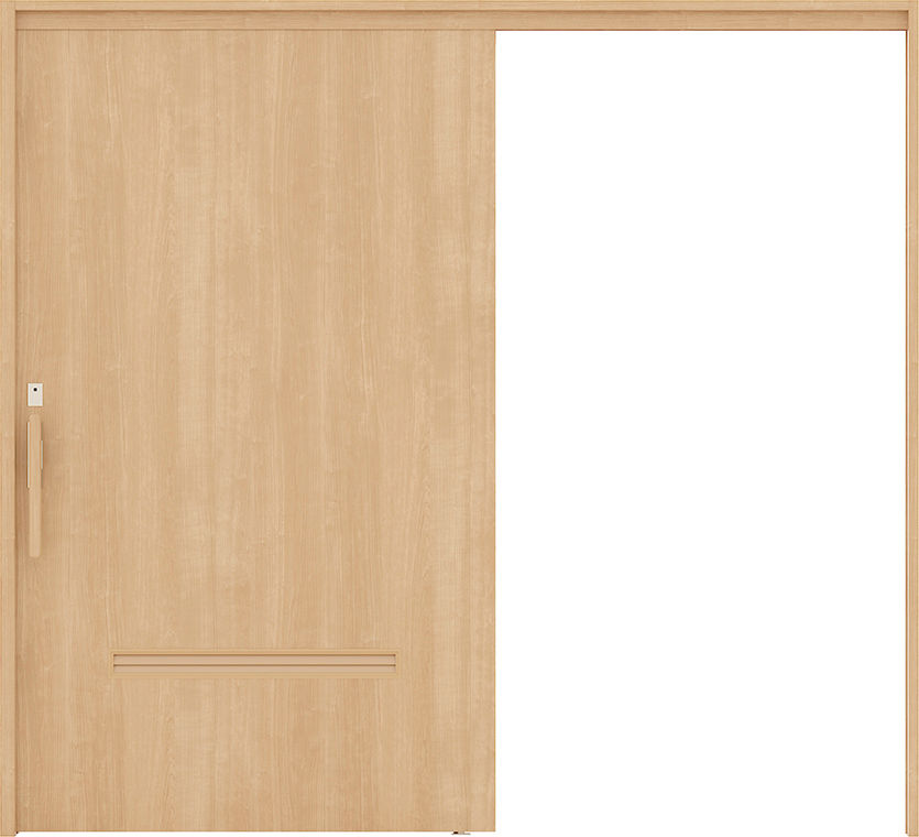 上吊方式_片引戸_自閉機能(水平式)__HYE_採光窓なし