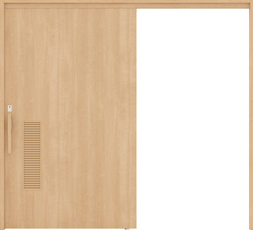 上吊方式_片引戸_自閉機能(水平式)_木質面材_HYF_採光窓なし