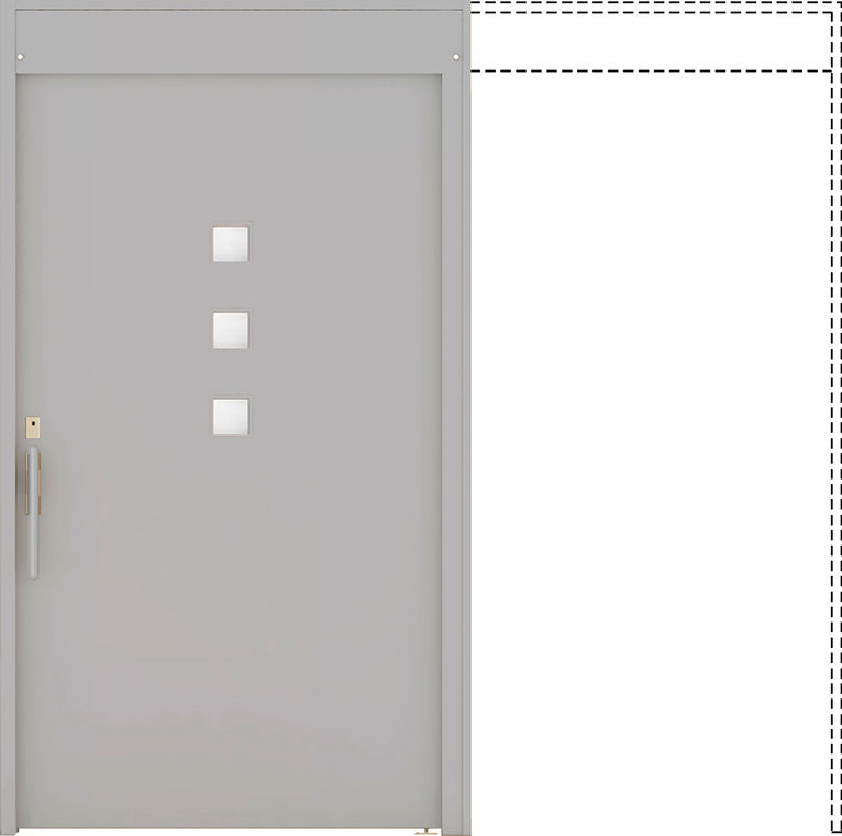 上吊方式_引込み戸_自閉機能(傾斜式)_木質面材_HHD