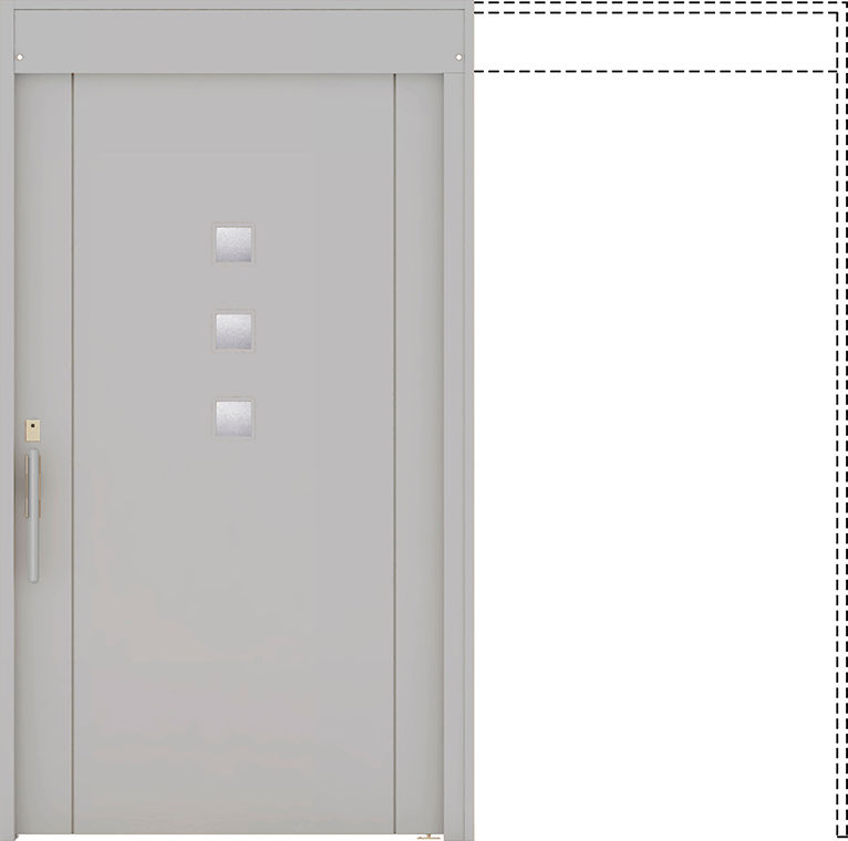 上吊方式_引込み戸_自閉機能(傾斜式)_不燃面材_HHD