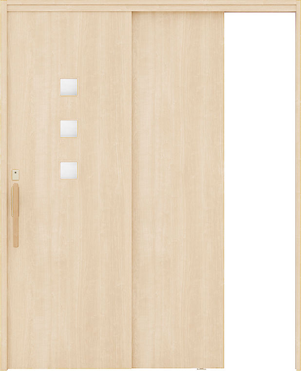 上吊連動方式_片引戸2枚建_木質面材_HHD