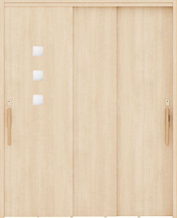 上吊連動方式_引違い戸3枚建_木質面材_HHD