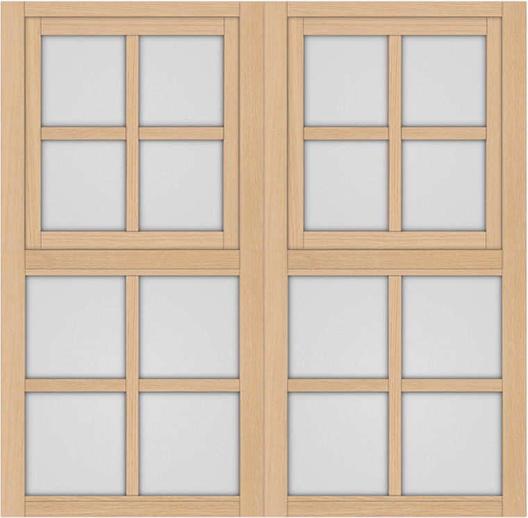 突き出し窓+格子_LGB_2列2段