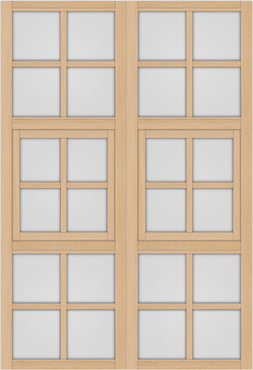 突き出し窓+格子_LGB_2列3段