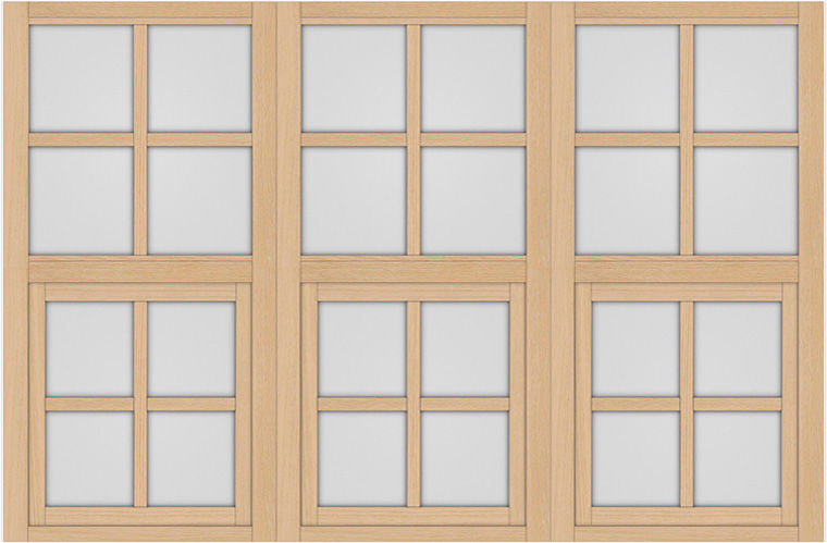 突き出し窓+格子_LGB_3列2段