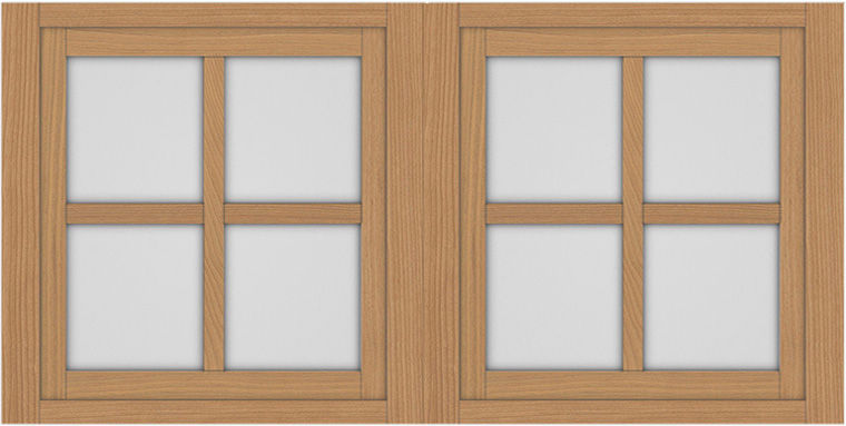 突き出し窓+格子_LGB_2列1段