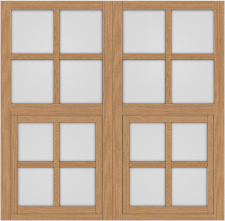 突き出し窓+格子_LGB_2列2段