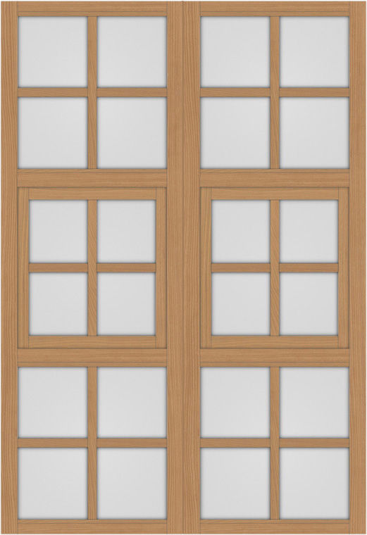 突き出し窓+格子_LGB_2列3段