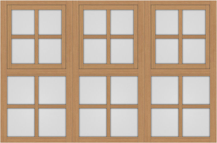 突き出し窓+格子_LGB_3列2段