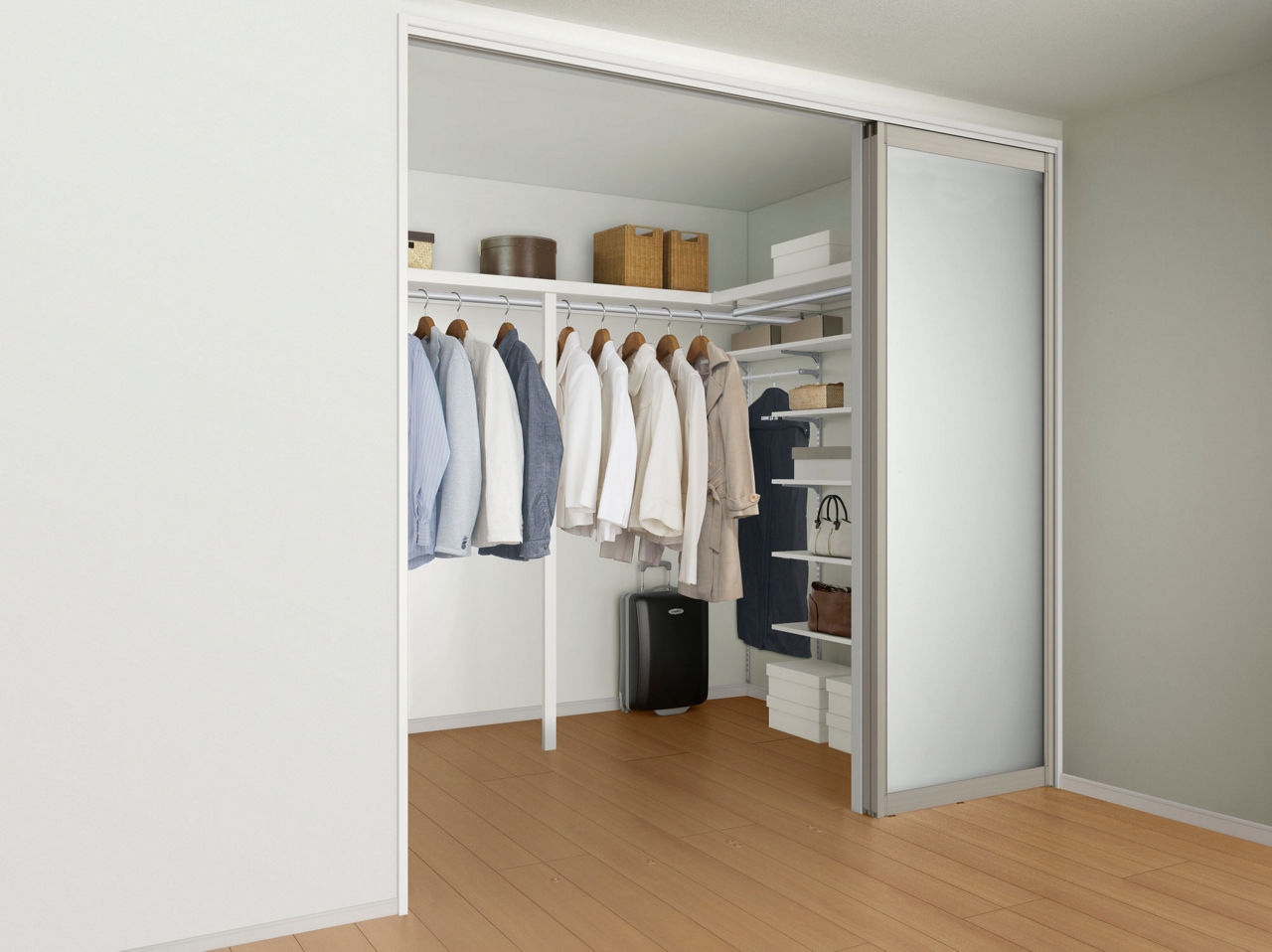 枕棚W27+W10+すっきり棚W15ﾌﾟﾗﾝ