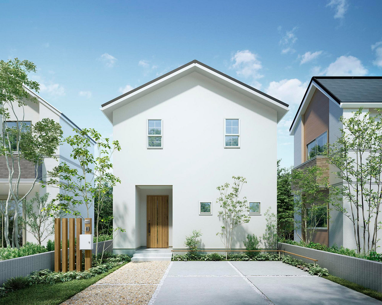 施工例_柱ﾁｪﾘｰｳｯﾄﾞ_ｱｸｼｨ横型ｼｬｲﾝｸﾞﾚｰ