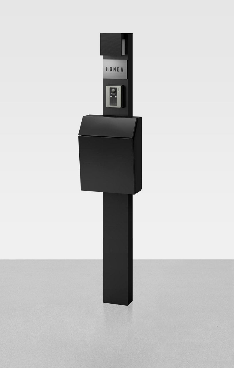 柱ﾌﾞﾗｯｸ_照明ﾌﾞﾗｯｸ_横型ﾎﾟｽﾄP-1型ﾛｲﾔﾙﾌﾞﾗｯｸ