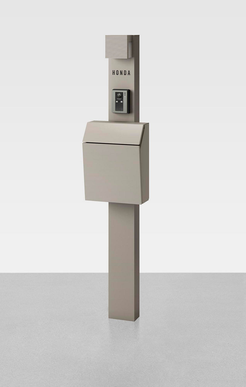 柱ｼｬｲﾝｸﾞﾚｰ_照明ｼｬｲﾝｸﾞﾚｰ_横型ﾎﾟｽﾄP-1型ｼｬｲﾝｸﾞﾚｰ