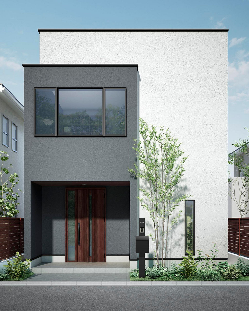 施工例_柱ﾌﾞﾗｯｸ_照明ﾌﾞﾗｯｸ_横型ﾎﾟｽﾄP-1型ﾛｲﾔﾙﾌﾞﾗｯｸ