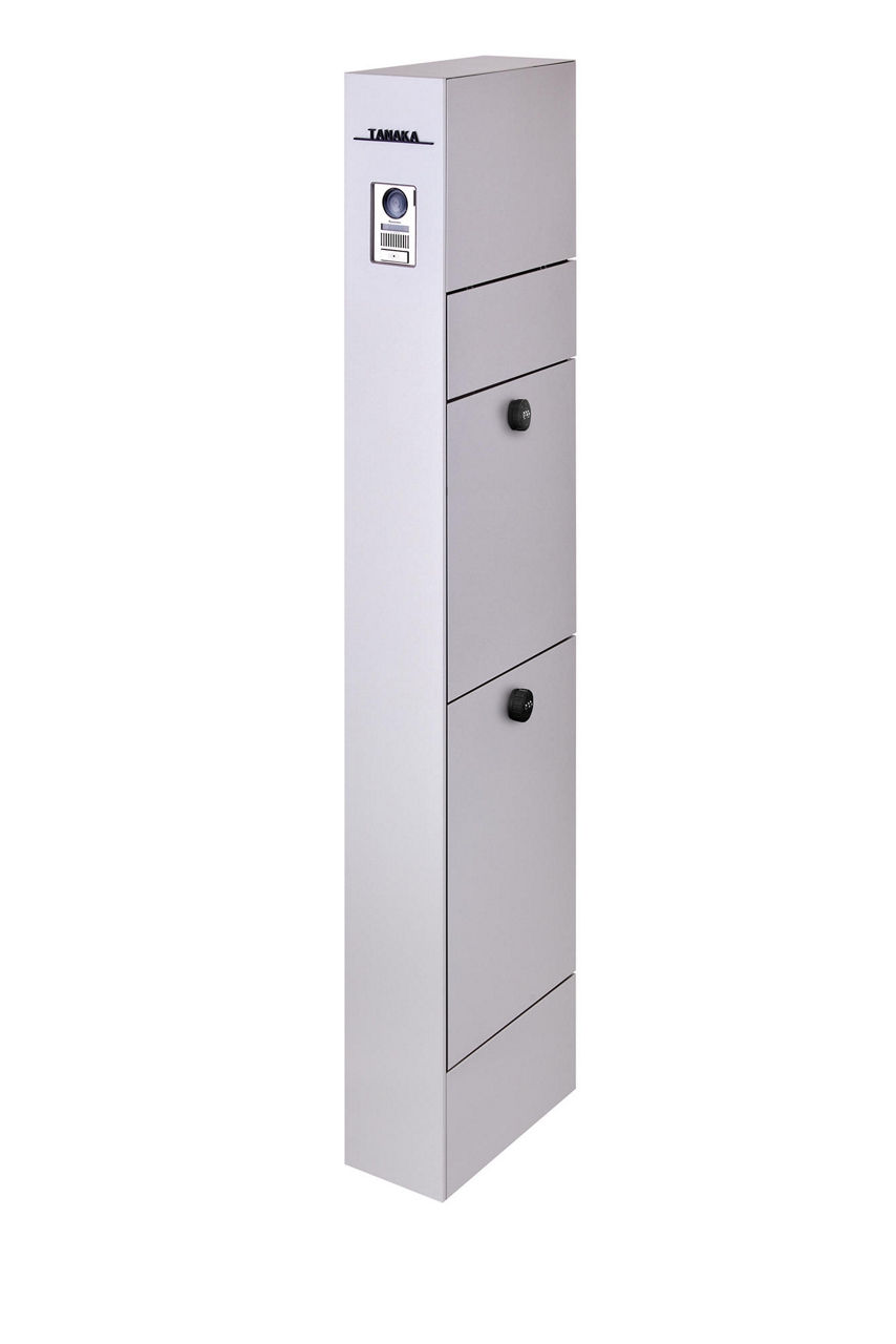 機能門柱FT_ミスティ―シャイン_右勝手_宅配付_IH内蔵_SlimB：ブラック