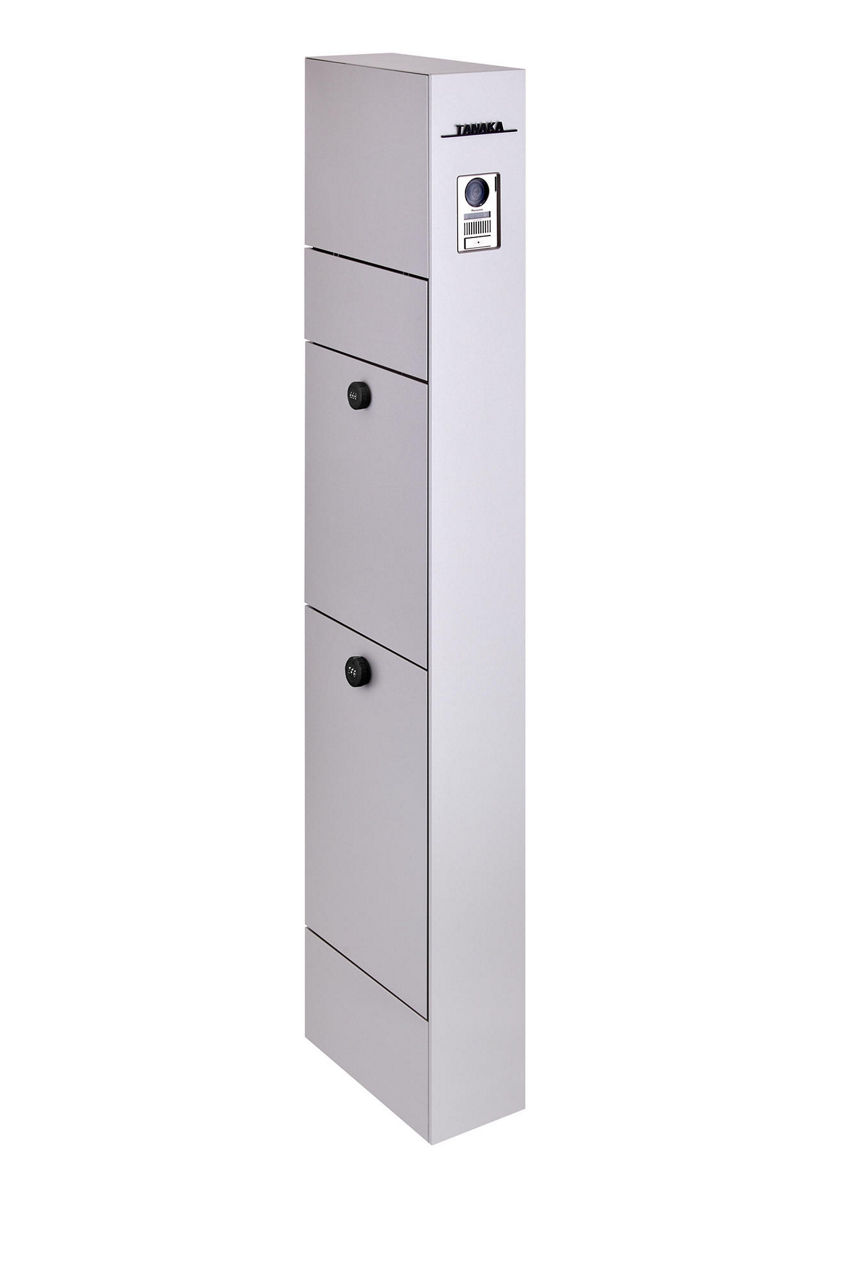 機能門柱FT_ミスティ―シャイン_左勝手_宅配付_IH内蔵_SlimB：ブラック