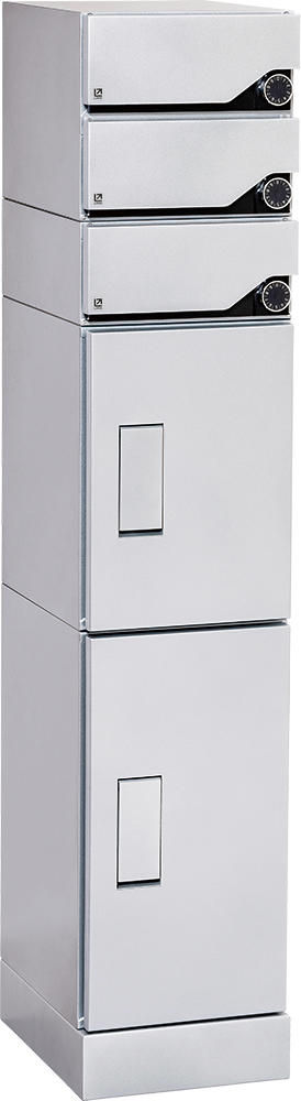 集合住宅向け宅配ボックスＡ型_シルバー_ポスト_3段タイプ