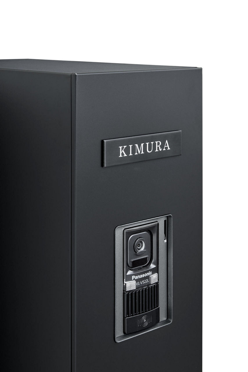 機能門柱FT_ｶﾗｰｽﾃﾝﾚｽｻｲﾝ_Bﾀｲﾌﾟ_ﾌﾞﾗｯｸ_本体_ﾏｯﾄﾌﾞﾗｯｸ