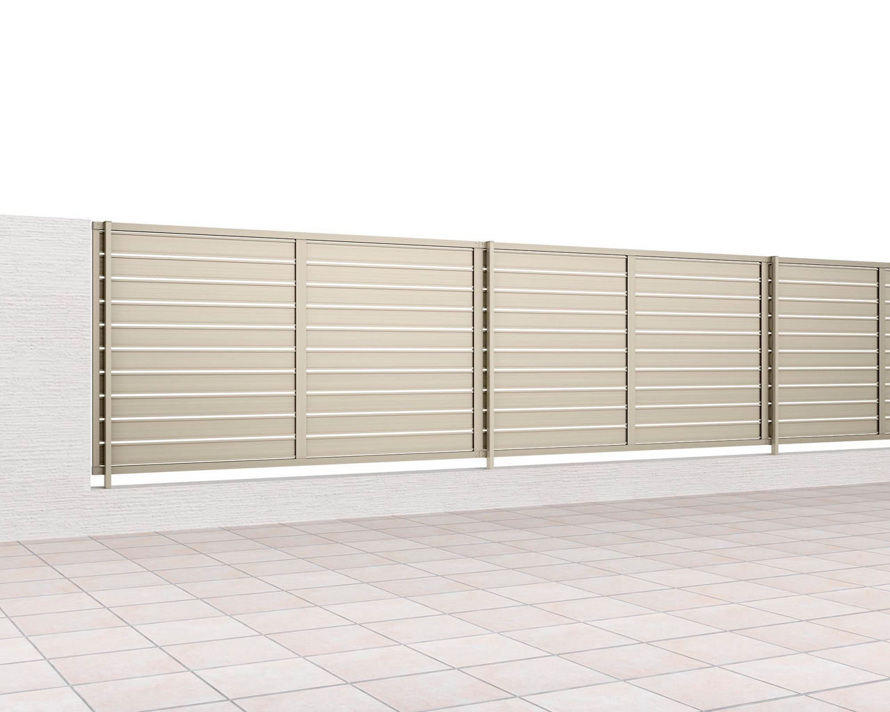 裏面_YS3型-K_片面木調・横ｽﾘｯﾄ③_T-12_フリーポールタイプ_シャイングレー+クリエモカ