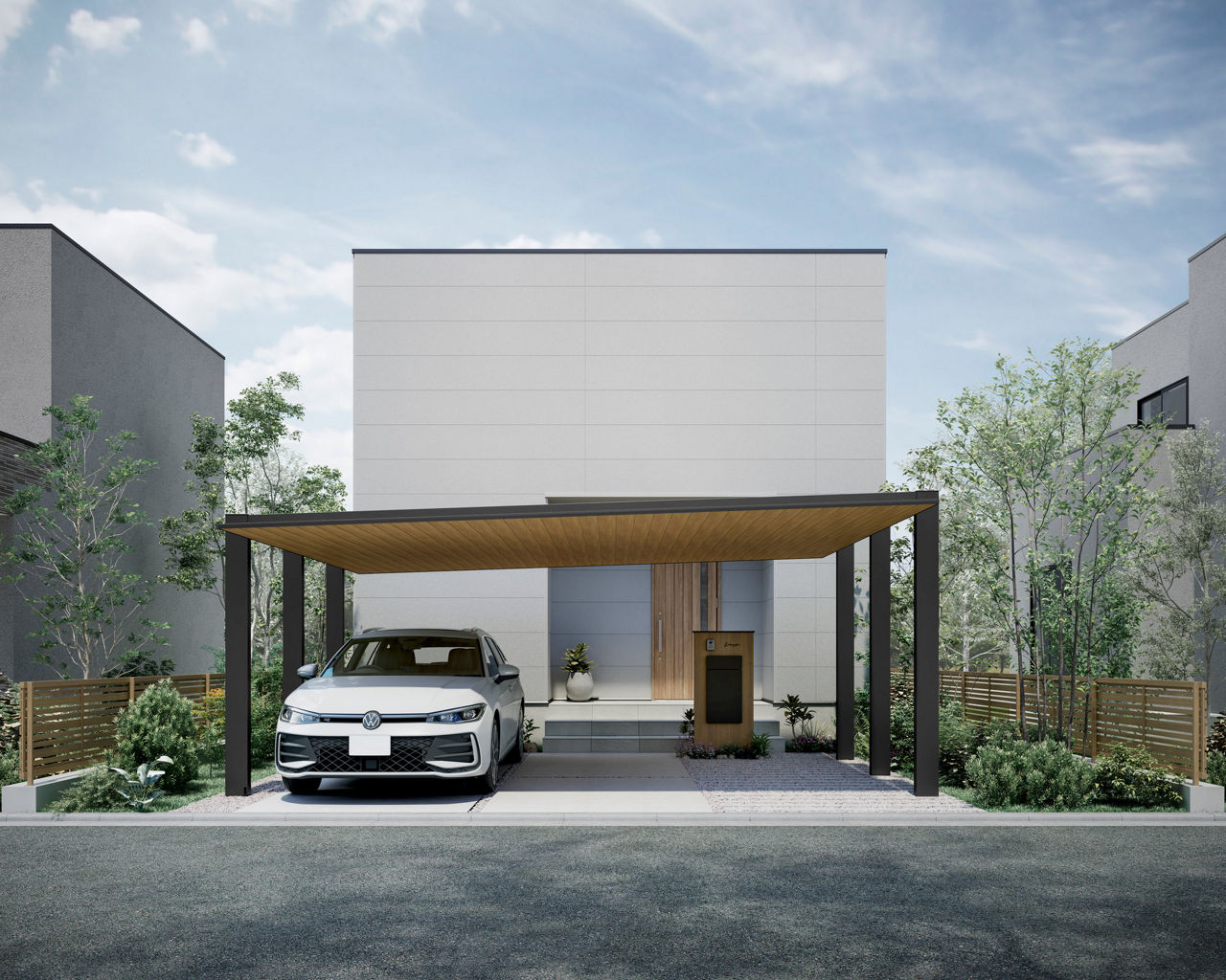 ｶｰﾎﾟｰﾄSC3000ﾀｲﾌﾟ2台用_60-50_ﾁｪﾘｰｳｯﾄﾞ_ﾌﾞﾗｯｸ