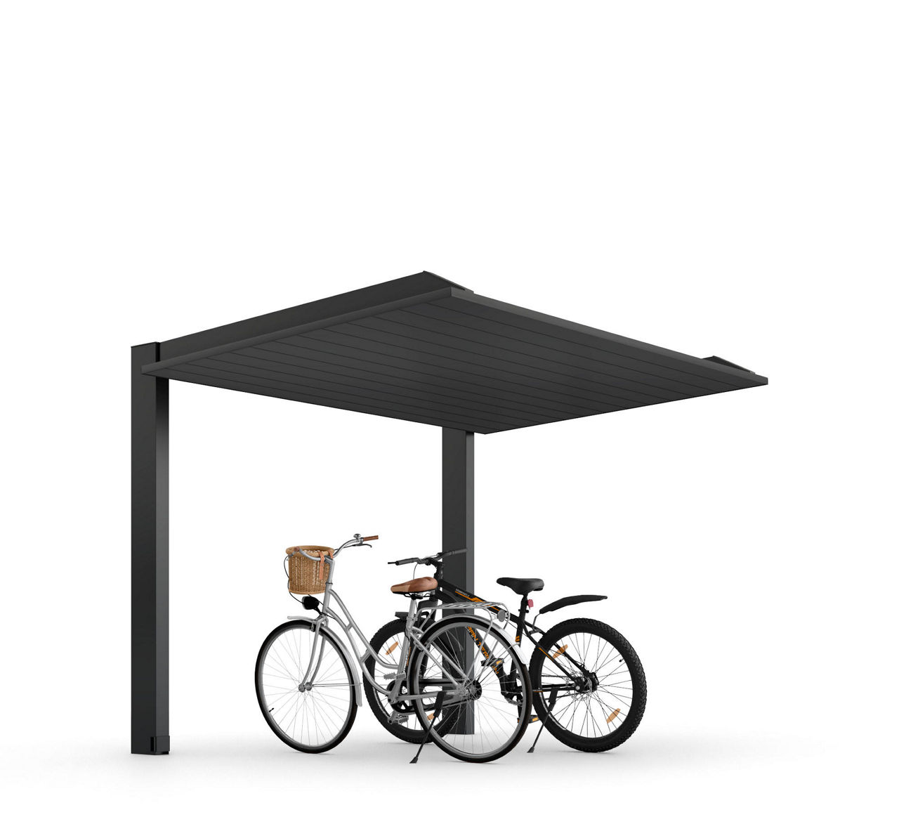 カーポートSC_1500ミニ_21-29_標準柱_ブラック