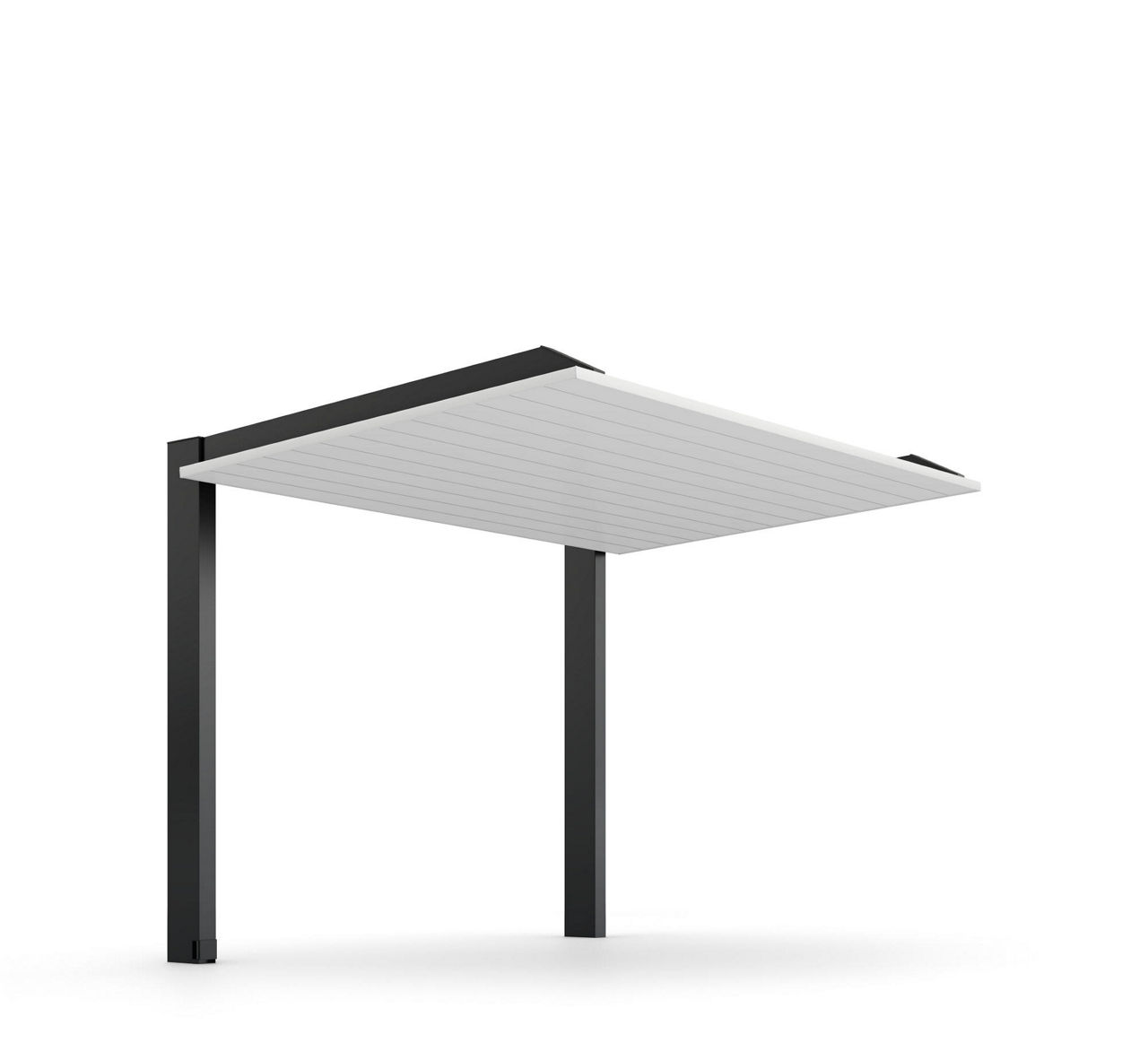 カーポートSC_1500ミニ_21-29_標準柱_柱・梁：ブラック_屋根：ナチュラルシルバーF