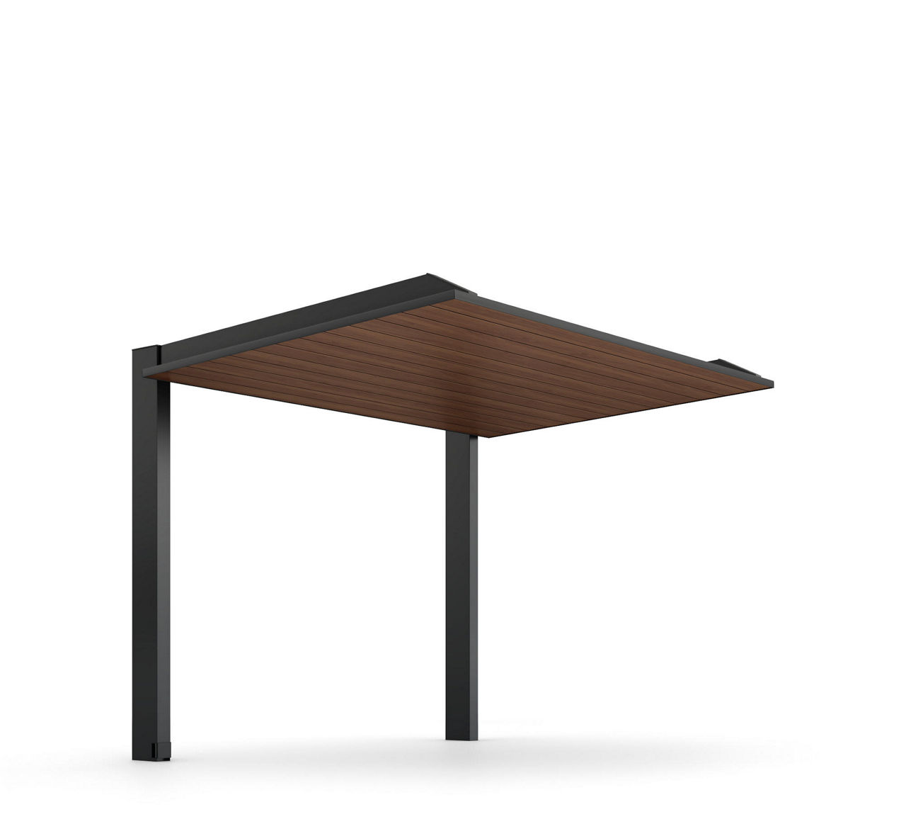 カーポートSC_1500ミニ_21-29_標準柱_柱・梁：ブラック_屋根：クリエモカ