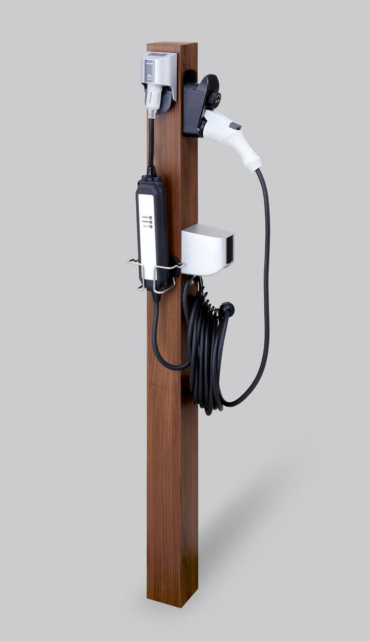 EV･PHEV充電用屋外ｺﾝｾﾝﾄ(200V)+ﾎﾟｰﾙｾｯﾄ100角(ｸﾘｴﾓｶ)