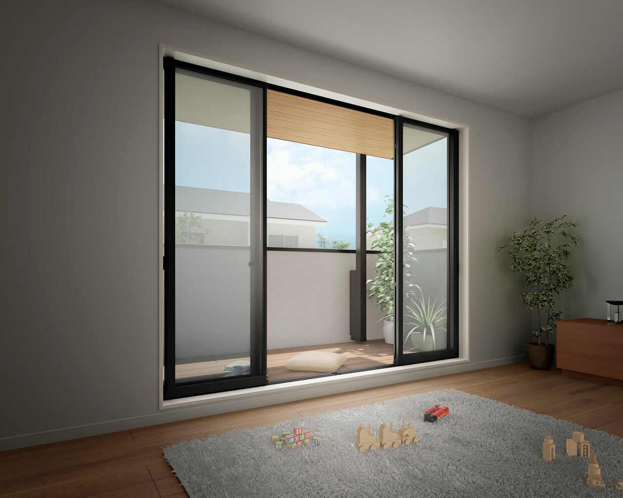 壁付ﾀｲﾌﾟ造り付け屋根ﾀｲﾌﾟﾁｪﾘｰｳｯﾄﾞ+ﾌﾞﾗｯｸ､ﾌﾛｰﾘﾝｸﾞ_ﾗｼｯｻDﾌﾛｱ(ﾁｪﾘｰF)