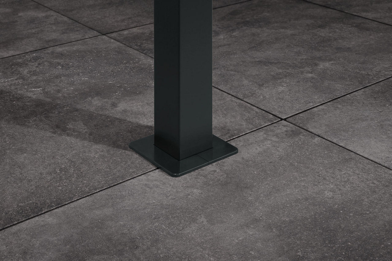 タイルデッキ_ライトグレー（サンドリネア柄）_テラス柱カバー