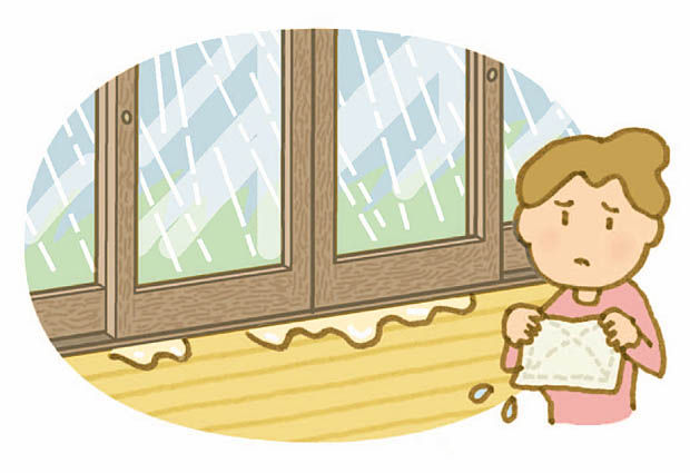 ｲﾗｽﾄ:台風の時に雨がしみこむ