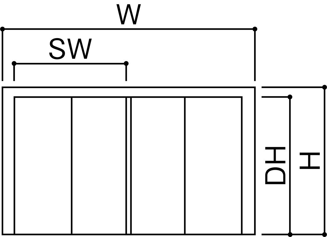 ラシッサS クローゼットドア 折れ戸 ノンレールタイプ ミラーなし LAB