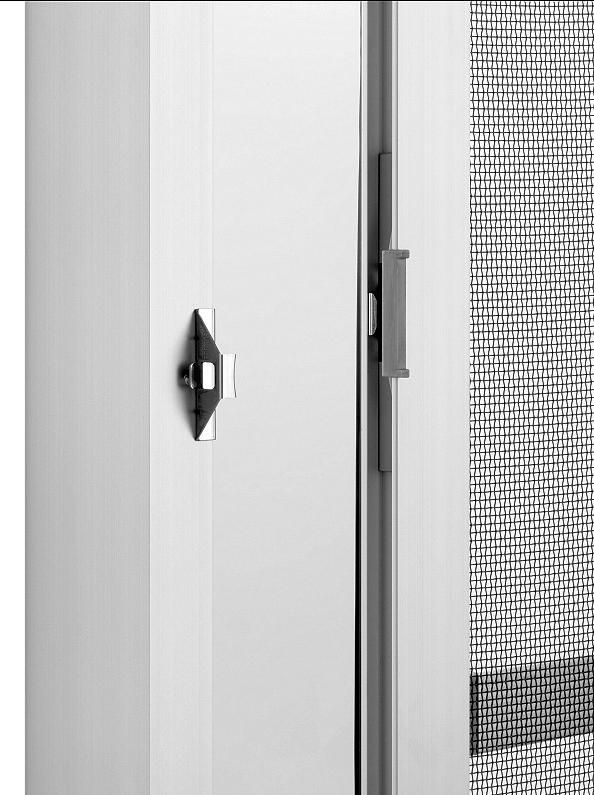 可動網戸戸先ﾛｯｸ(自走防止機能_施解錠機能)外部側