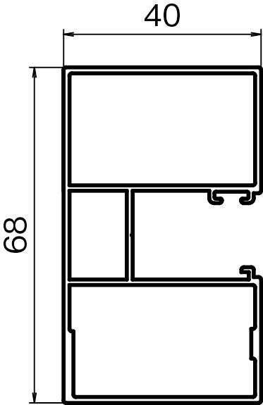 中間方立（特殊窓枠用）