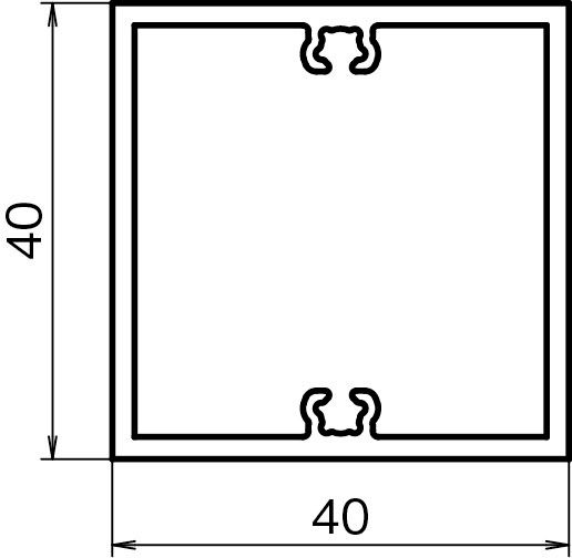 角パイプ40✕40