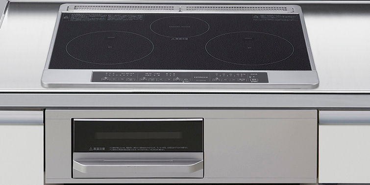 R51_2口IH＋ラジエント・スタンダードタイプ_無水両面焼グリル_トップ間口60cm