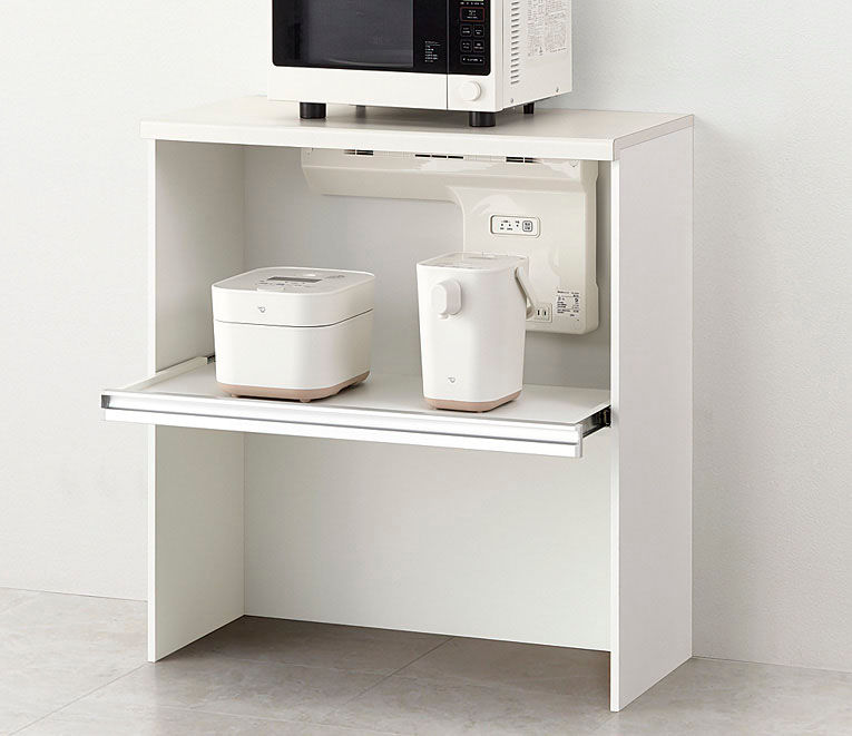 ハイフロアキャビネット(カウンター高さ99cm用)_家電収納_オープンタイプ_送風式蒸気排出ユニット用
